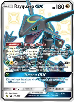 PSA 9 Shiny Rayquaza GX online Promo 177a